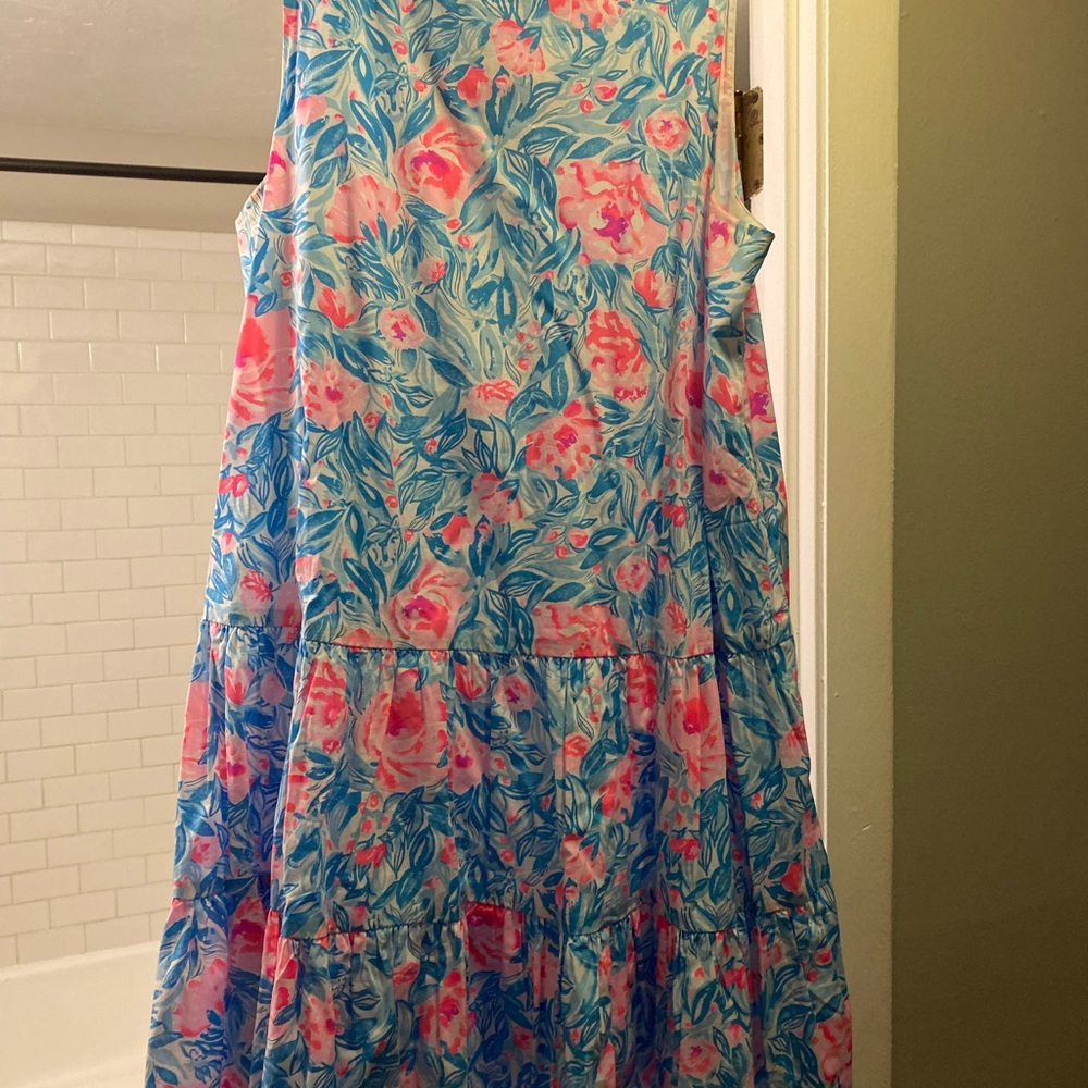 Lilly Pulitzer Blue and Pink Floral Dress